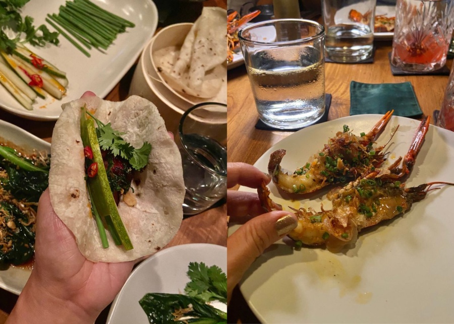 Peking duck, pork tomahawk and yabbies served at Due Course Providore Series 02 dinner event in Sangsaka restaurant in Seminyak, Bali, Indonesia