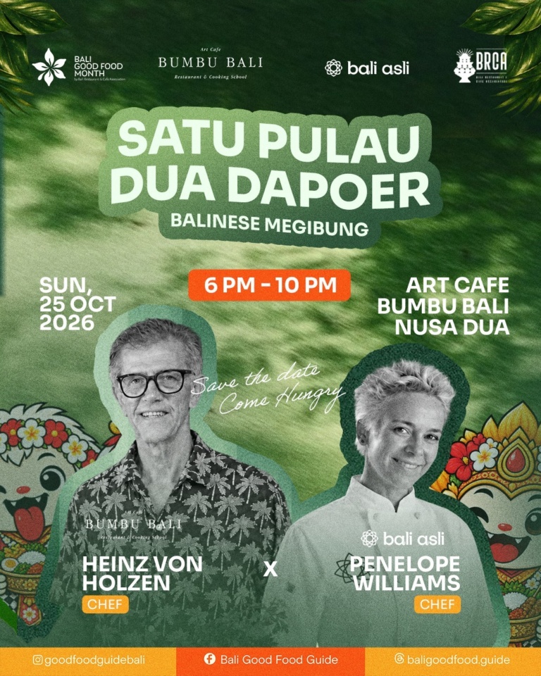 Satu Pulau Dua Dapoer. A Balinese Megibung Collaboration. Chef Heinz Von Holzen and Chef Penelope Williams