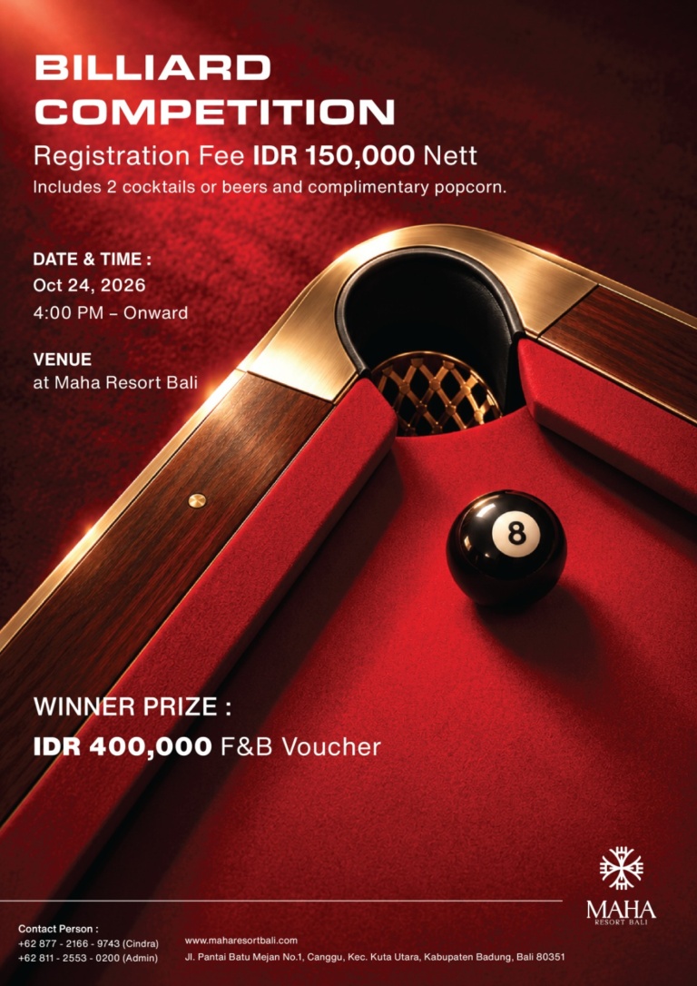 Billiard Competition at Maha Resort Bali