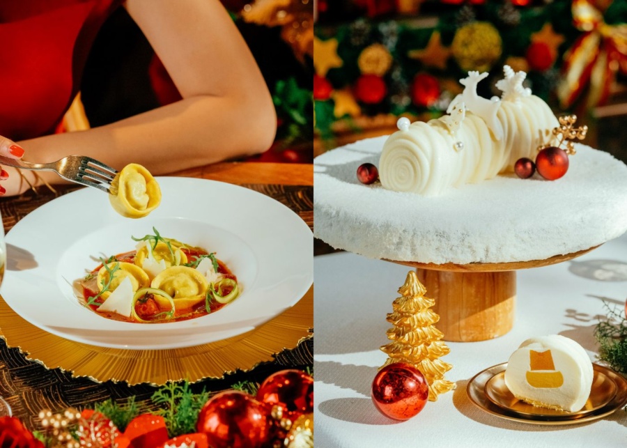 Christmas day brunch and dessert at Hyatt Regency Bali resort in Sanur
