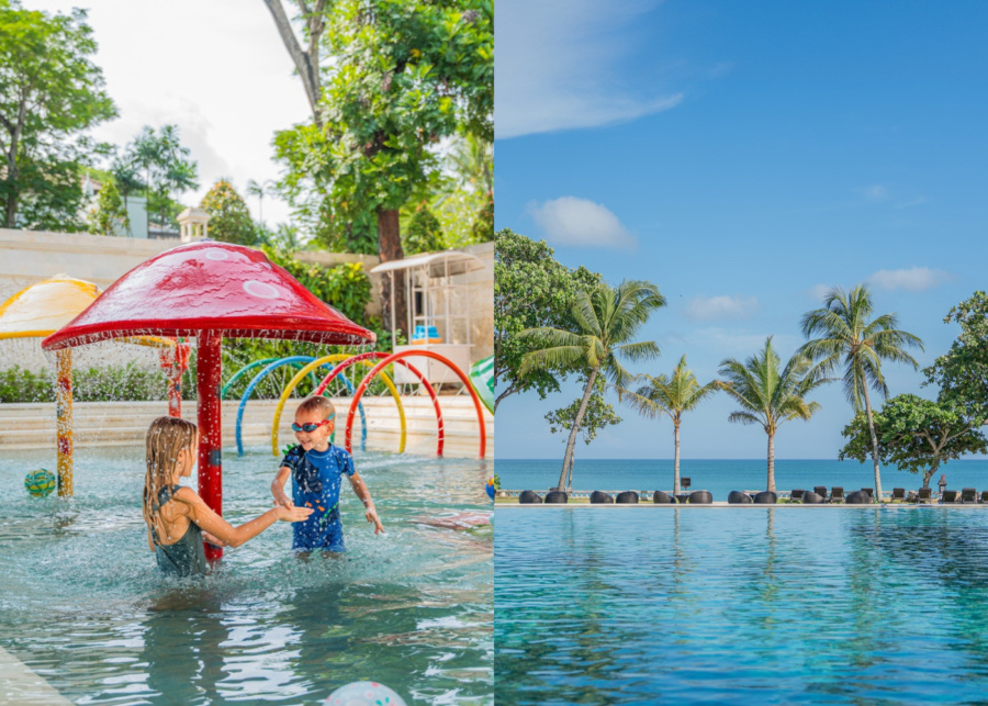 Kids pool at the kids club, and beachfront pool for everyone at InterContinental Bali Resort