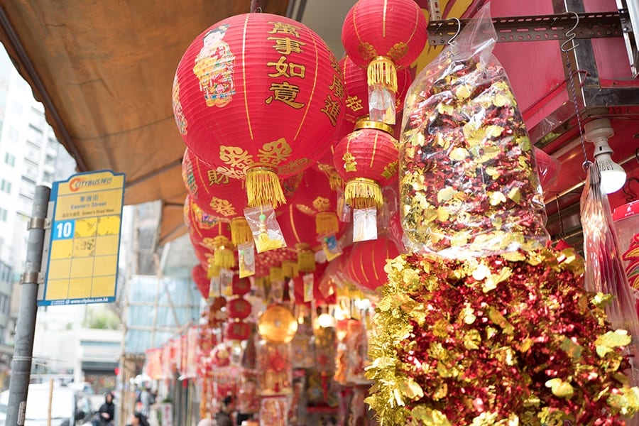 Chinese New Year in Hong Kong Sai Ying Pun
