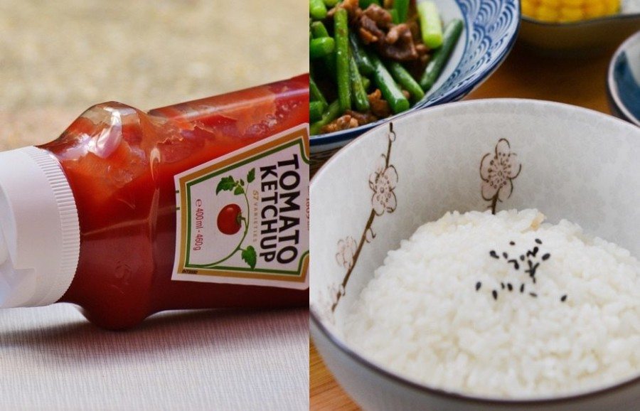 rice ketchup weird food combinations