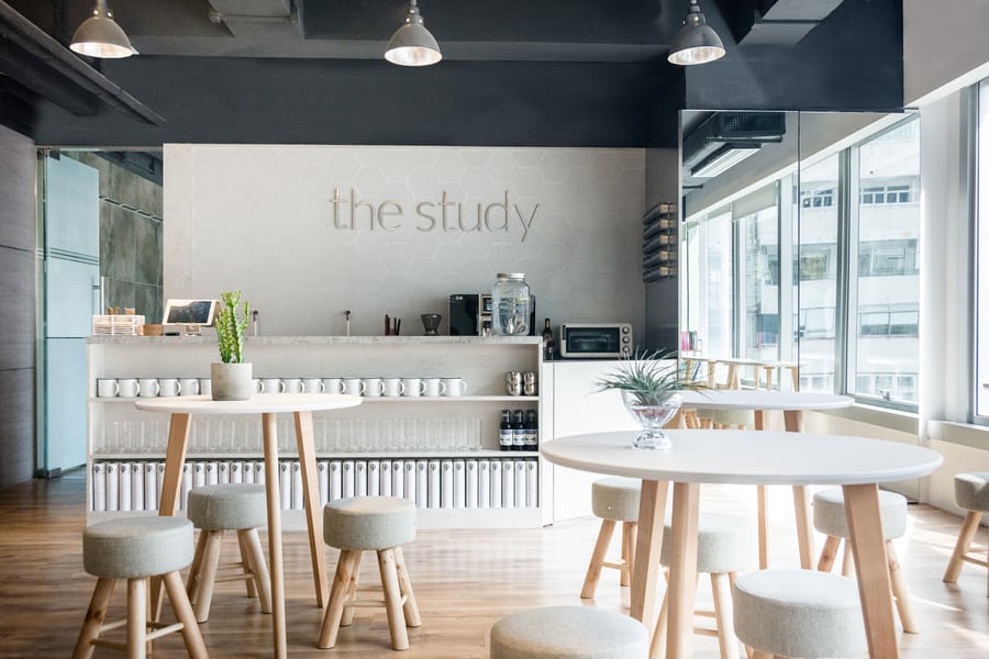 the study interior of cafe