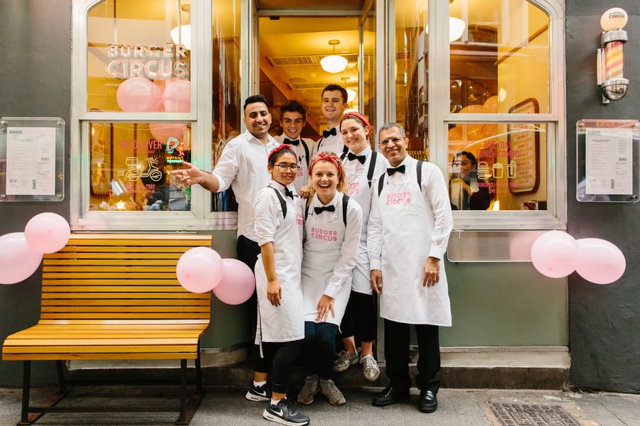 free burgers at burger circus