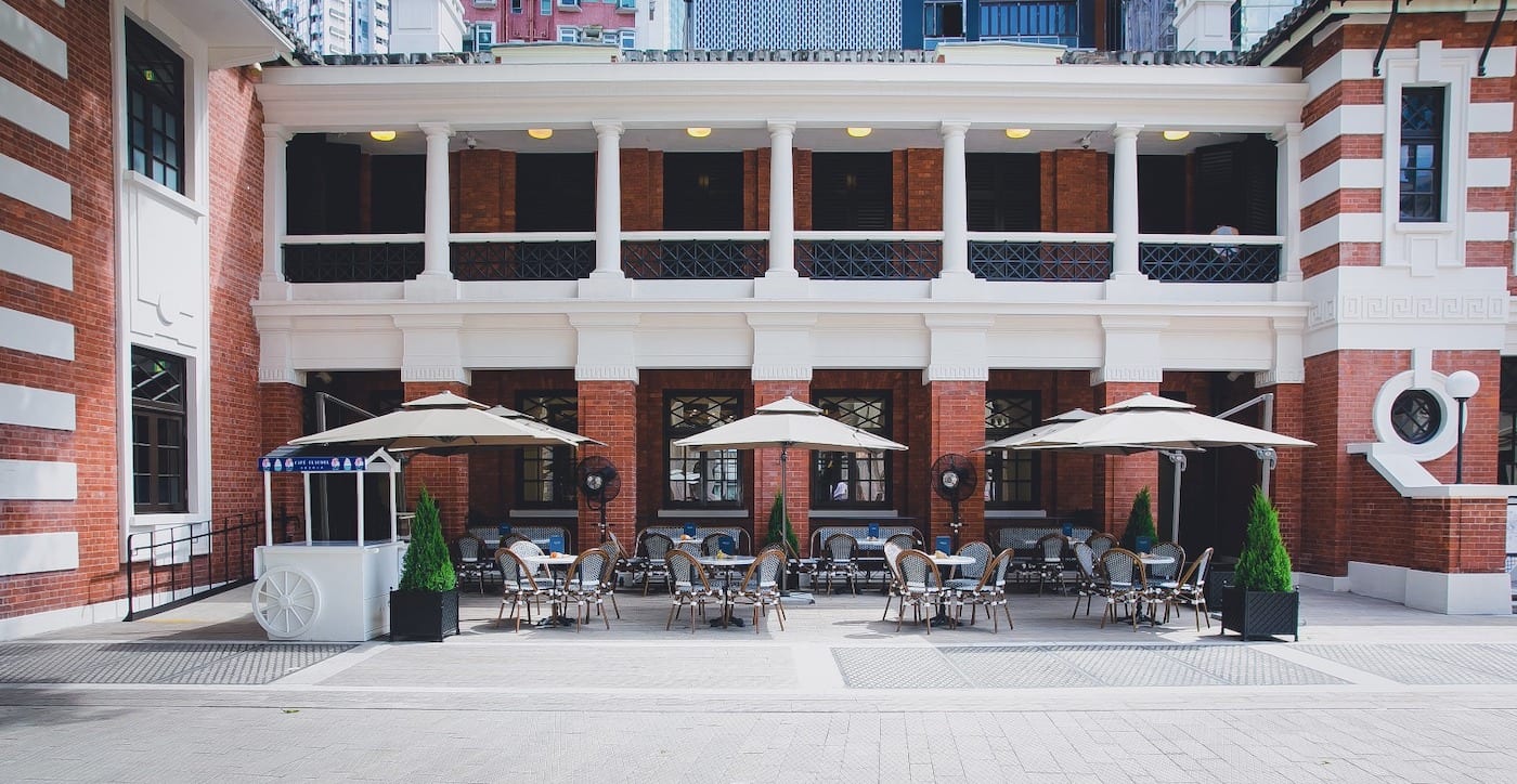 Cafe Claudel exterior | outdoor restaurants in Hong Kong alfresco dining