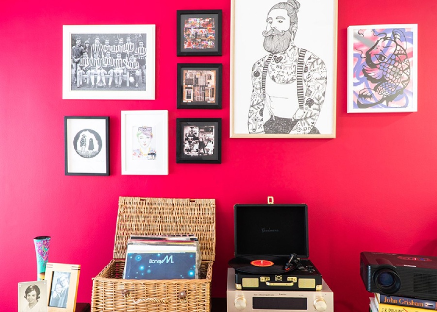 framed art gallery wall