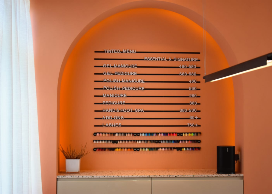 Tinted Hong Kong menu