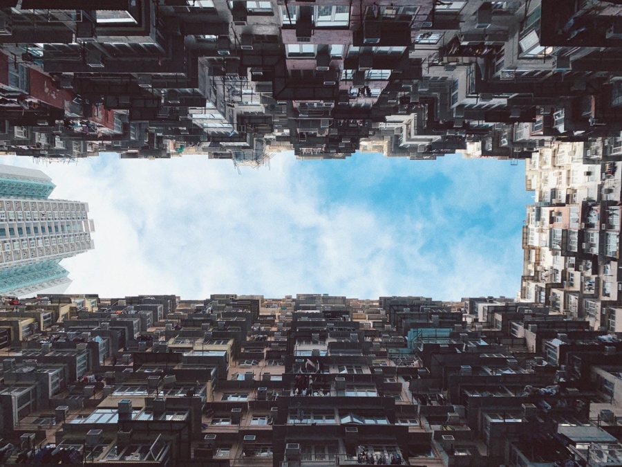 buildings surrounding the photographer