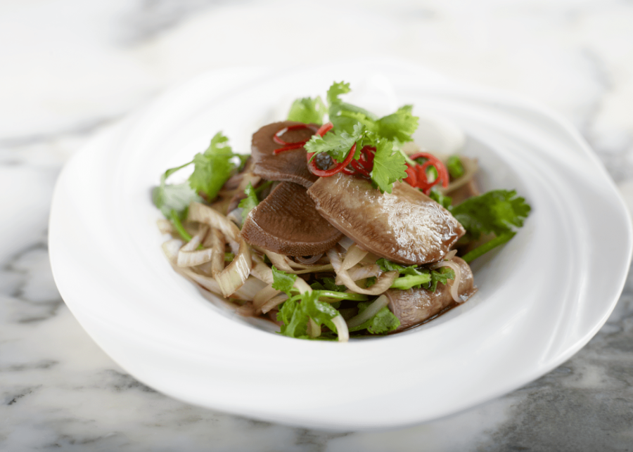 Wagyu beef tongue with coriander