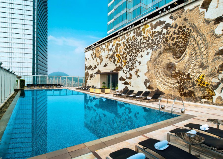 rooftop swimming pool w hotel hong kong