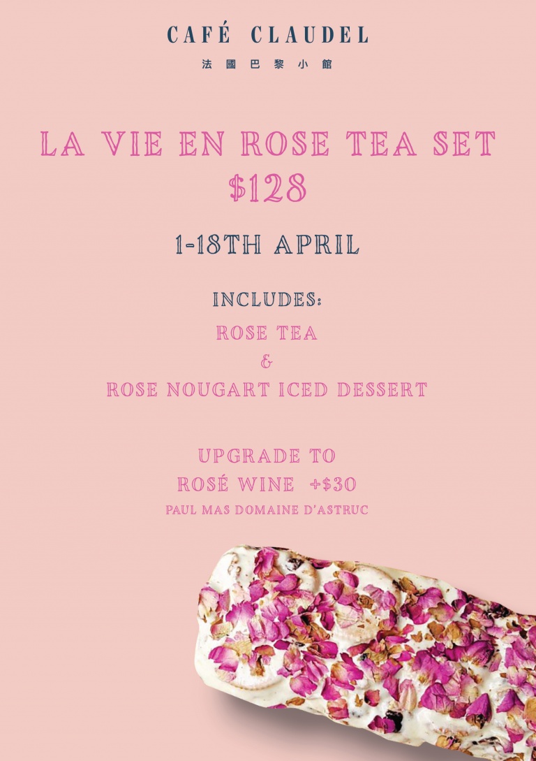 La Vie en Rose Tea at Café Claudel