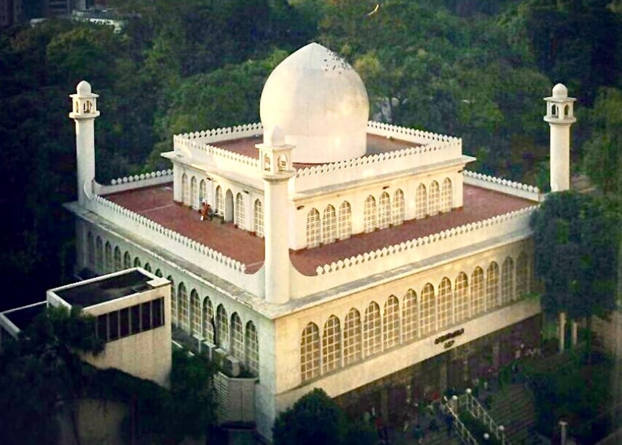 an aerial view of Kowloon Masjid