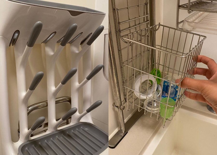 kitchen clutter baby bottle organiser