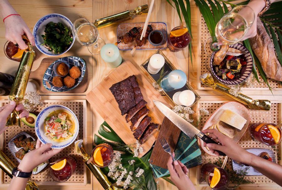 a full spread of Uma Nota dishes