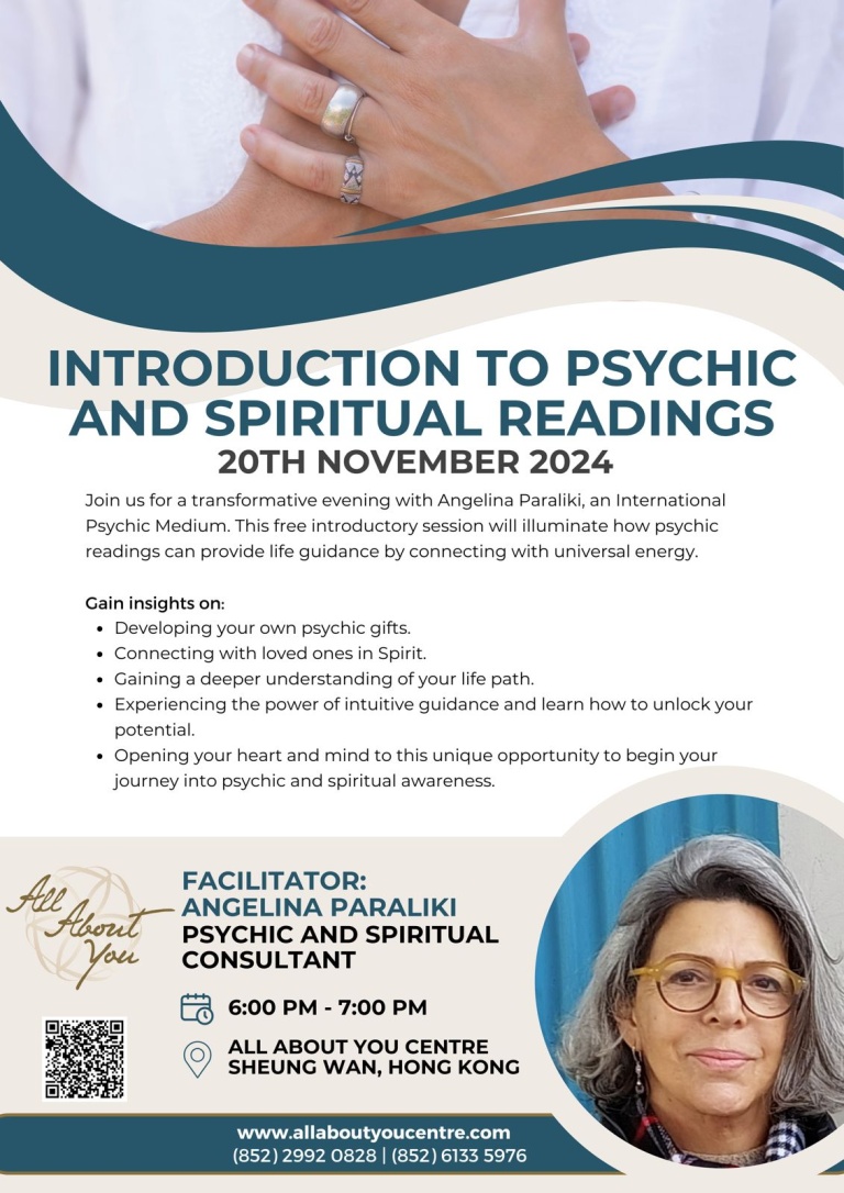 Free introduction to psychic and spiritual readings at All About You Centre