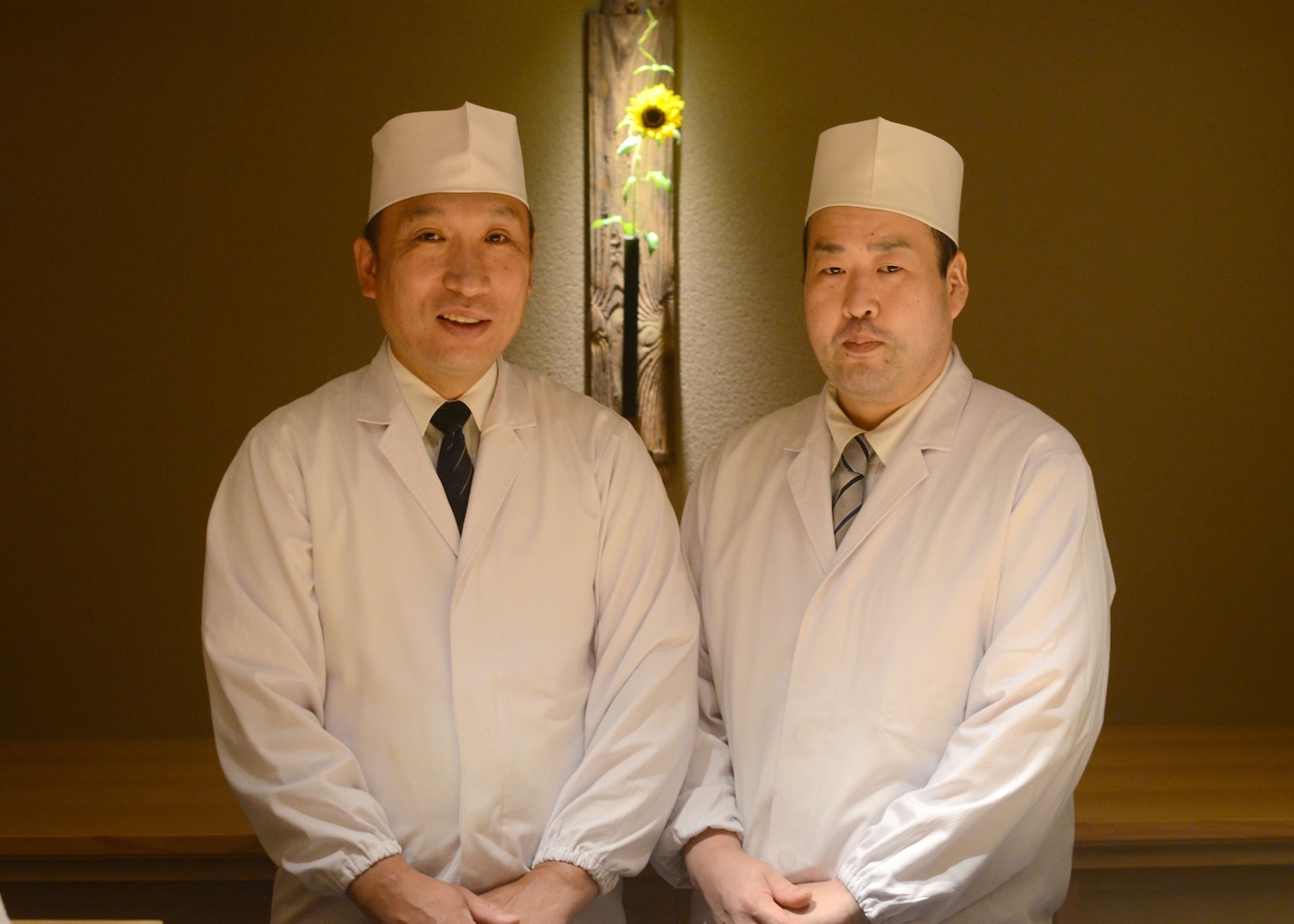 Chef Shinji Ishia (left) and chef Noriaki Nishirua (right)