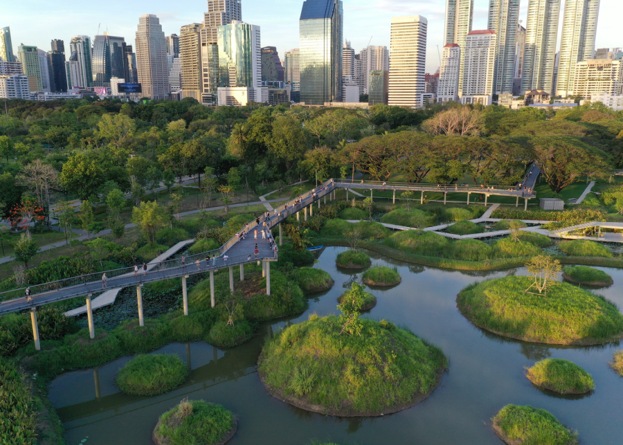 places to visit in Bangkok | Benjakitti Park.